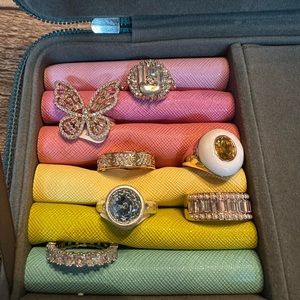 Lot of 7 size 8 Park Lane rings